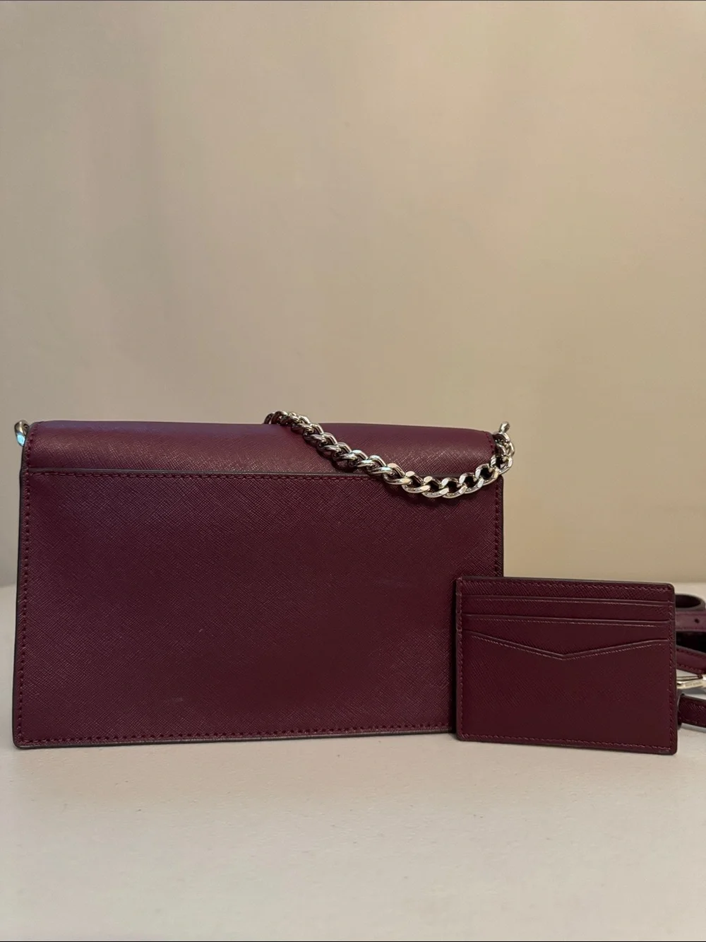 kate spade Leather Crossbody with Chain Strap and Cardholder